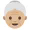 Old Woman - Medium Light emoji on Google